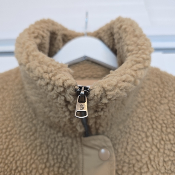 SPIRITUAL GANGSTER Lexi Sherpa Coat Tan Faux Fur Jacket Women’s Sz M/L Old Money - Picture 6 of 15